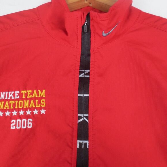 Nike Team Nationals 2006 Eastbay 1/4 Zip Pullover Mens Medium‎ Red Zip Pocket - Picture 5 of 14